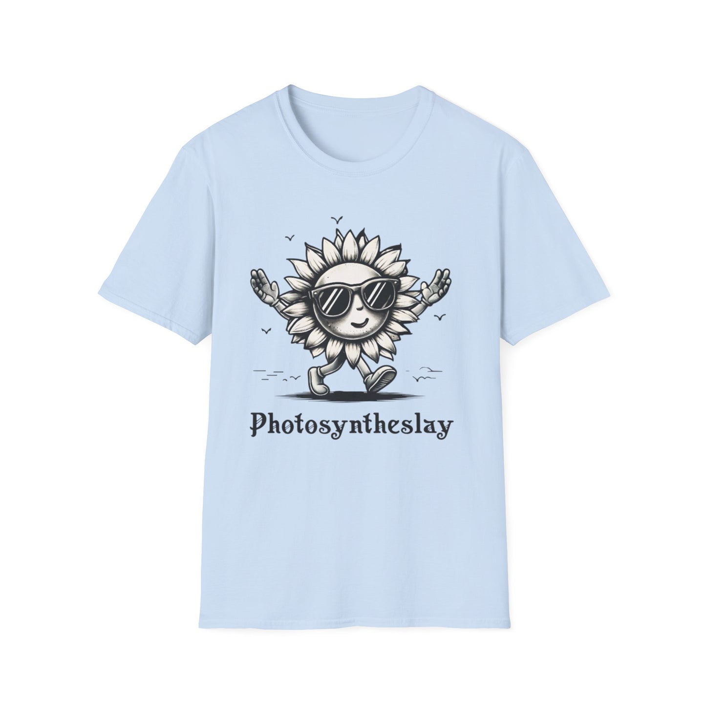 Photosyntheslay  - Playful Cartoon Sunflower with Sunglasses T-Shirt