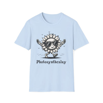 Photosyntheslay  - Playful Cartoon Sunflower with Sunglasses T-Shirt