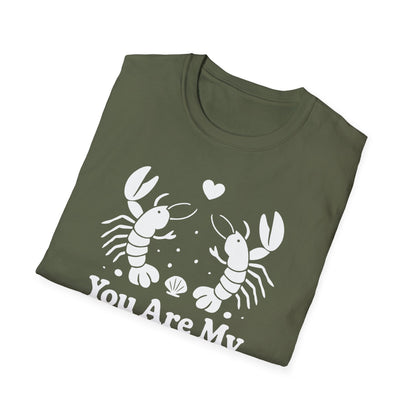 You Are My Lov-ster T-Shirt - White Cartoon of a Couple Lobsters Design