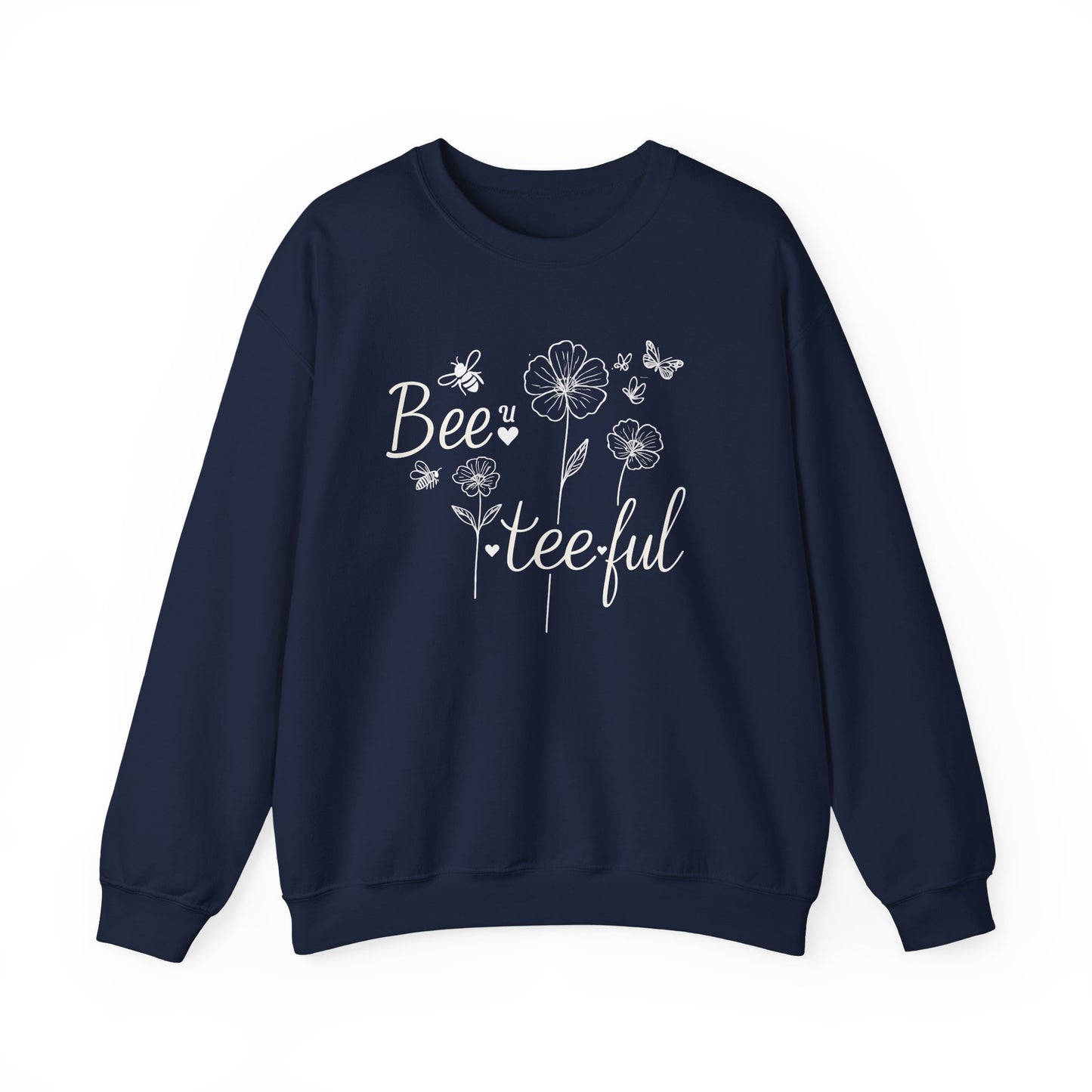 Beautiful – Whimsical Flowers, Bees & Butterflies Playful Sweatshirt
