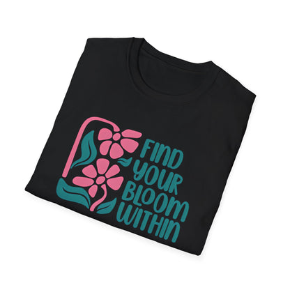 Find Your Bloom Within Boho Style Floral T-Shirt