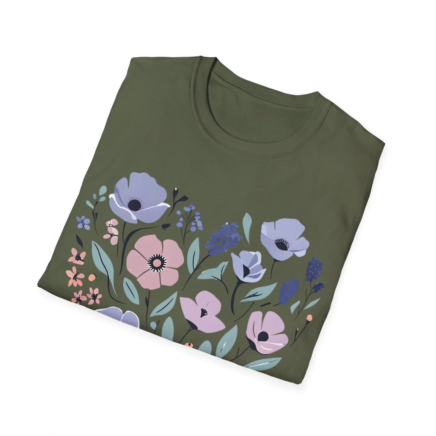 Heart Shaped Floral Arrangement T-Shirt -  Pastel Tones Design