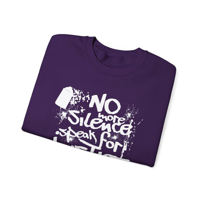 No more Silence, Speak for Injustice, Speak for Palestine - Monochrome Graffiti Sweatshirt