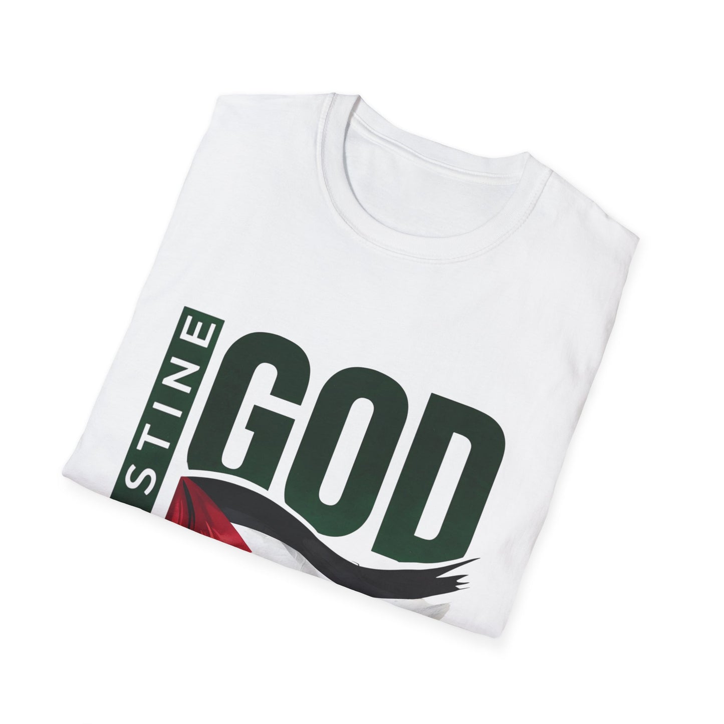 God Bless Palestine - Palestinian Distressed Flag