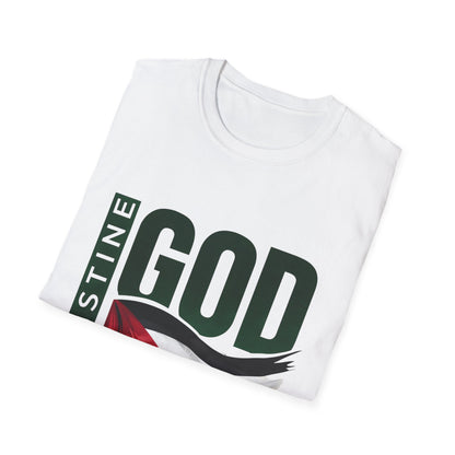 God Bless Palestine - Palestinian Distressed Flag