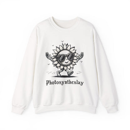 Photosyntheslay - Playful Cartoon Sunflower with Sunglasses Sweatshirt