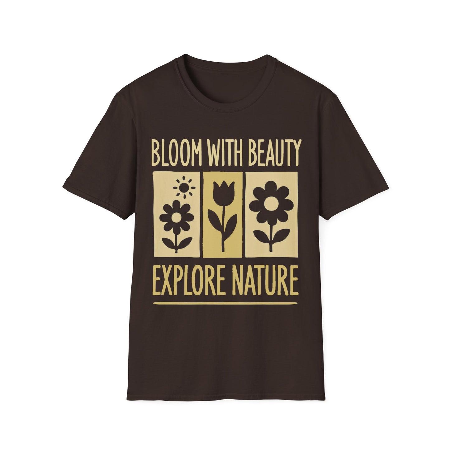 Bloom With Beauty T-Shirt -  Floral Silhouette Design