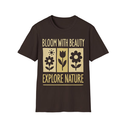 Bloom With Beauty T-Shirt -  Floral Silhouette Design