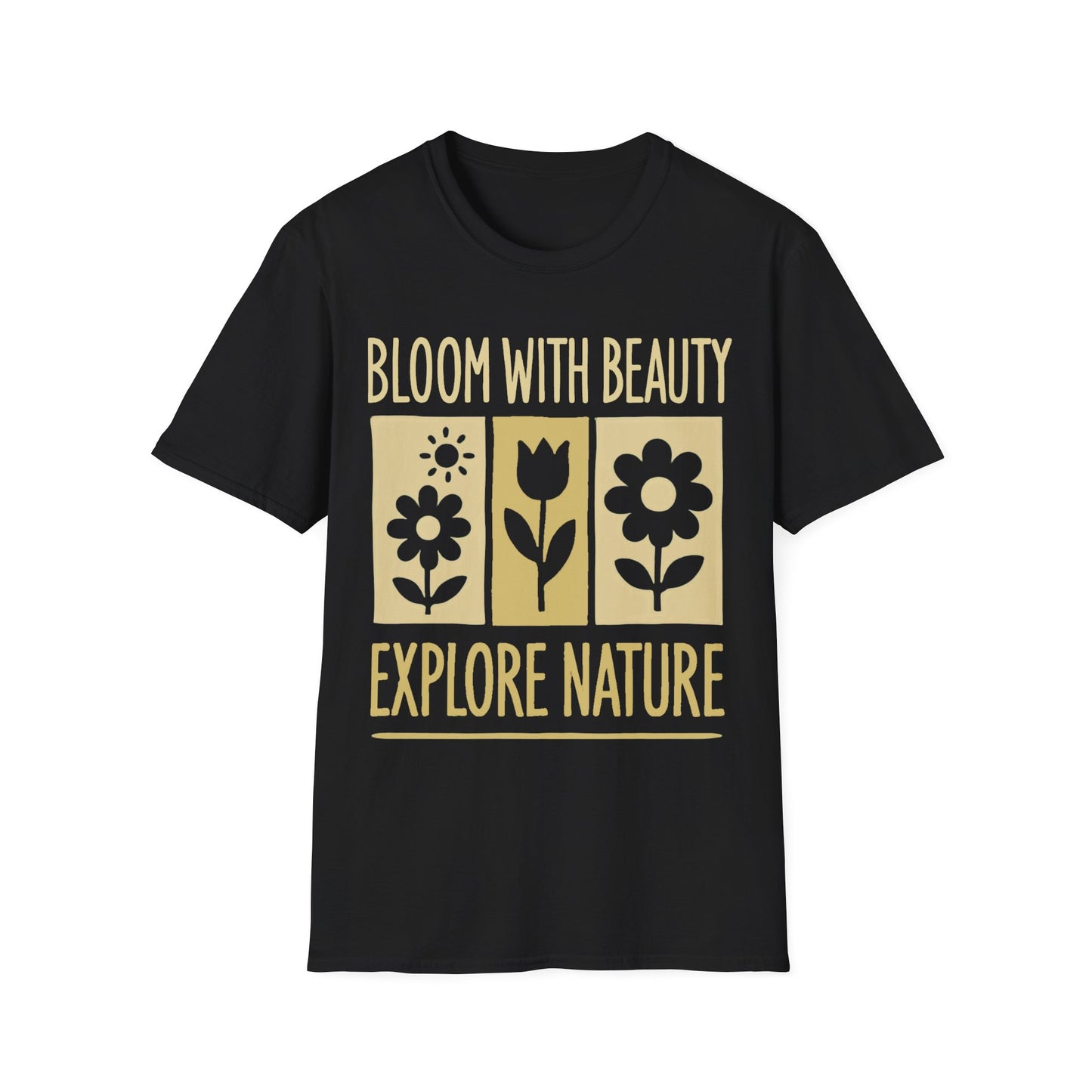 Bloom With Beauty T-Shirt -  Floral Silhouette Design