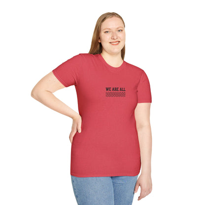We Are All Palestinians - Front And Back Design Man's Face T-Shirt