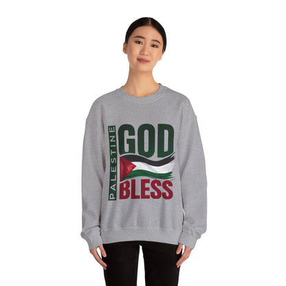 God Bless Palestine - Palestinian Distressed Flag