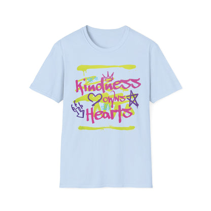Kindness Owns Hearts - Graffiti Typography T-Shirt