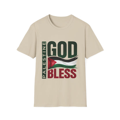 God Bless Palestine - Palestinian Distressed Flag