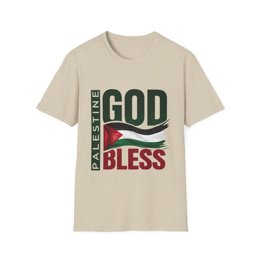 God Bless Palestine - Palestinian Distressed Flag