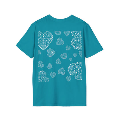 Geometric Wireframe Heart T-Shirt