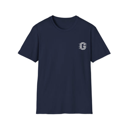 Letter G Flower T-Shirt - Letters Flowers Patterns Front And Back Design