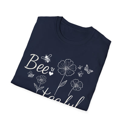 Beautiful T-Shirt – Whimsical Flowers, Bees & Butterflies – Playful Botanical Design