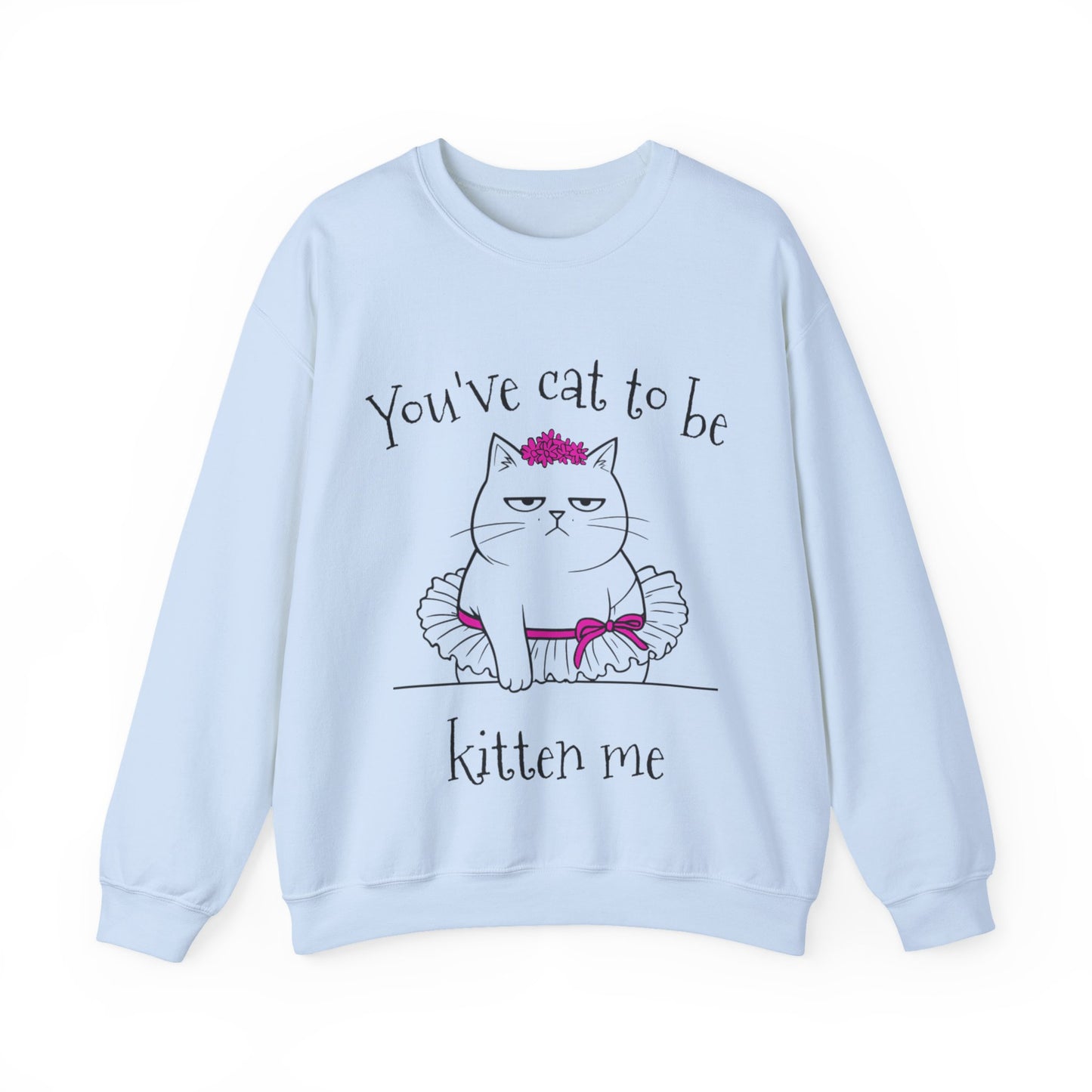 You've got to be kidding me -  Annoyed Cartoon Cat Boy in a Tutu Sweatshirt