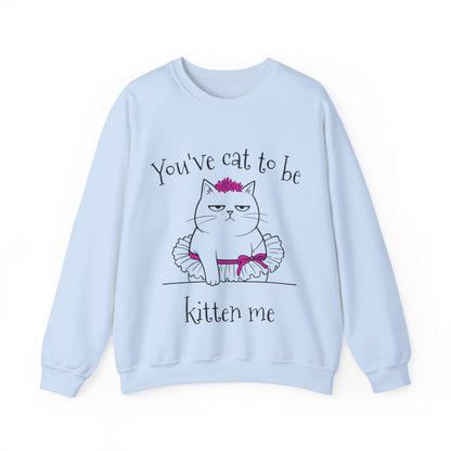 You've got to be kidding me -  Annoyed Cartoon Cat Boy in a Tutu Sweatshirt