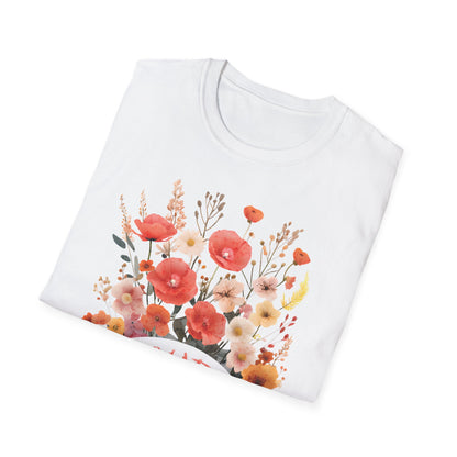 Flourish In Your Way - Watercolor Vintage Circular Floral Bouquet T-Shirt