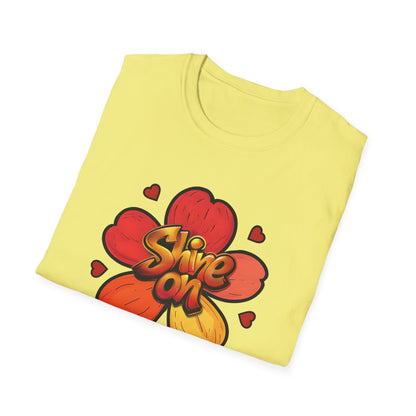Shine on T-Shirt – Graffiti Typography Floral Design