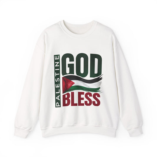 God Bless Palestine - Palestinian Distressed Flag