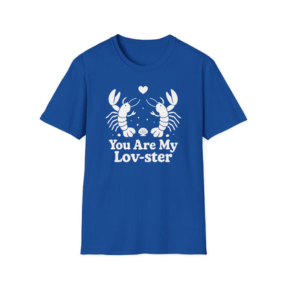 You Are My Lov-ster T-Shirt - White Cartoon of a Couple Lobsters Design
