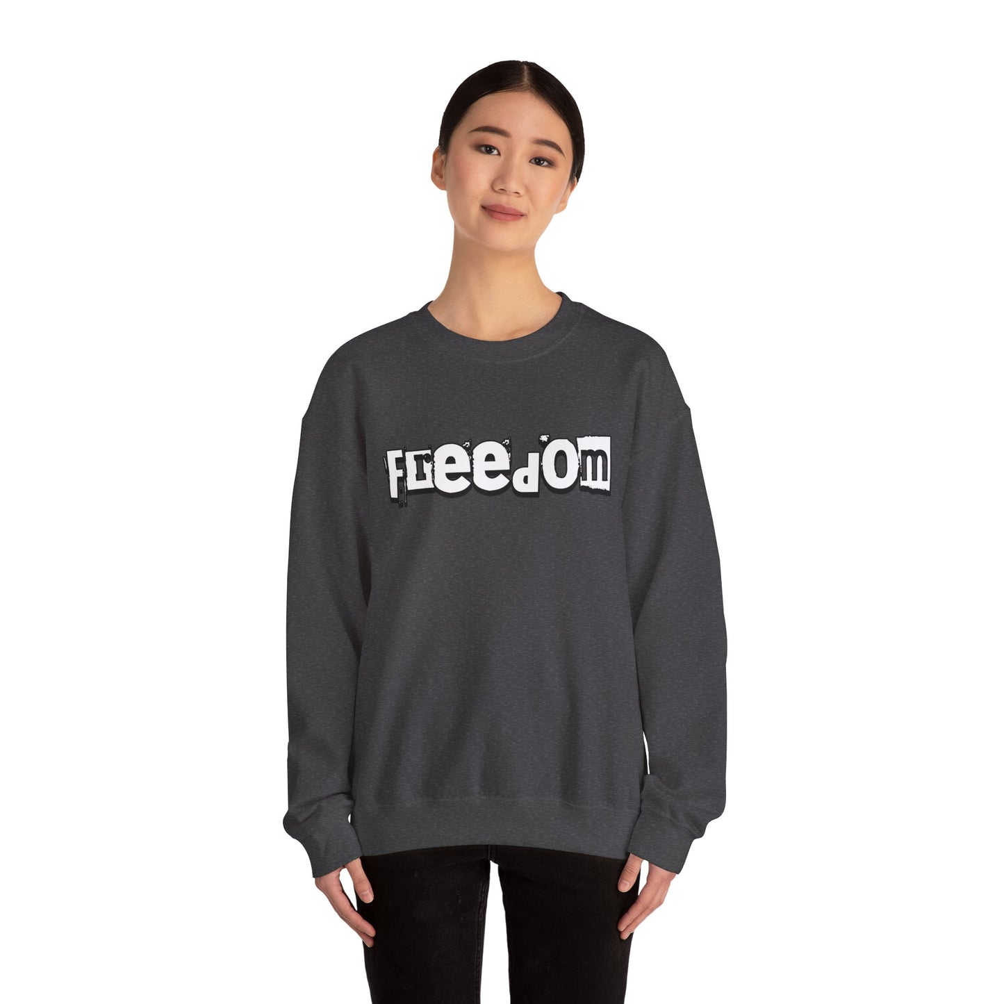 Free Palestine Free The World - Monochrome Graffiti Sweatshirt