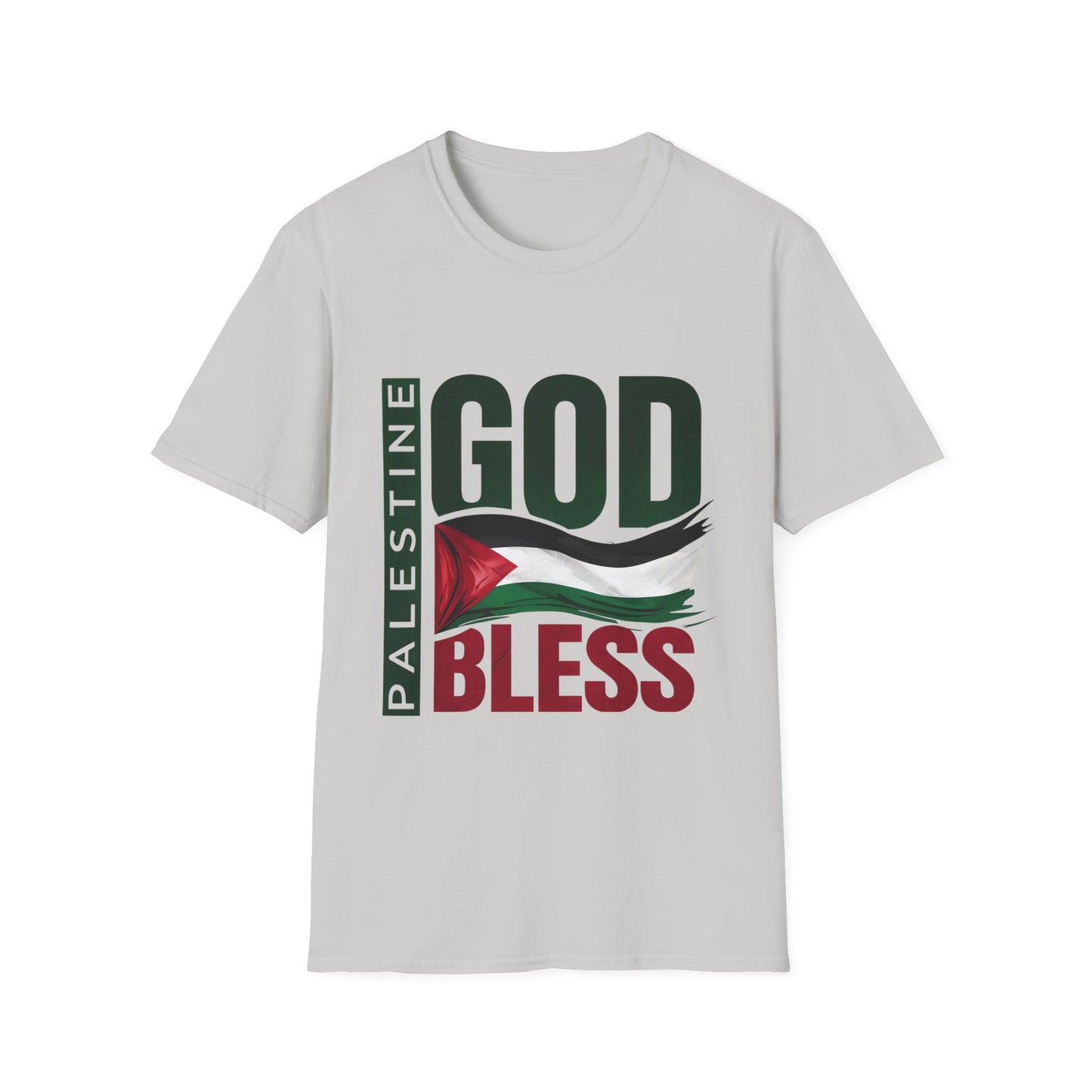 God Bless Palestine - Palestinian Distressed Flag
