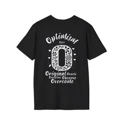 Letter O Flower T-Shirt - Letters Flowers Patterns Front And Back Design