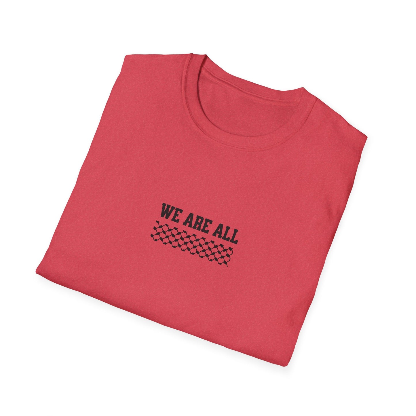 We Are All Palestinians - Front And Back Design Man's Face T-Shirt