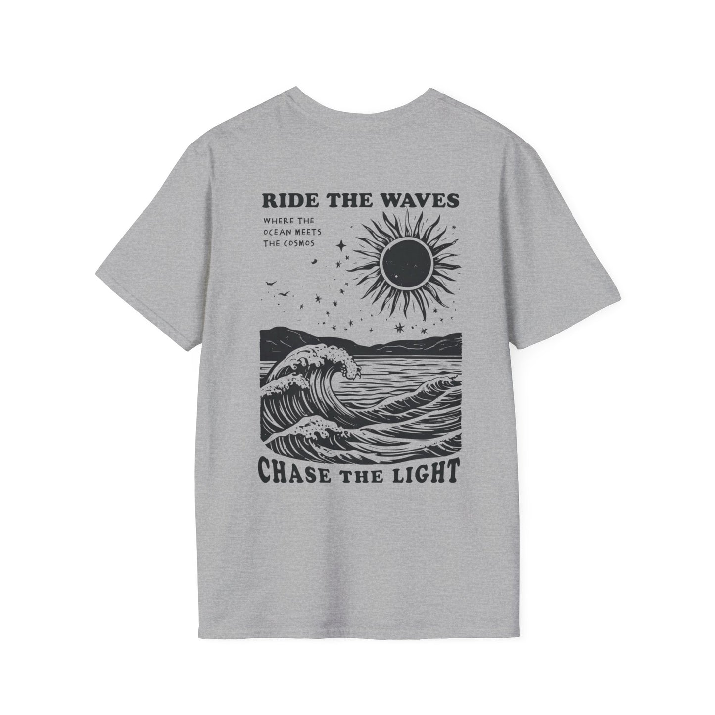 Ride the Waves - Vintage Ocean Waves and Cosmos T-Shirt