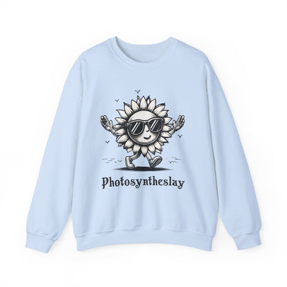 Photosyntheslay - Playful Cartoon Sunflower with Sunglasses Sweatshirt