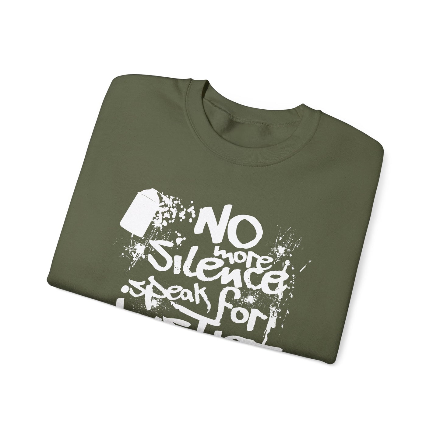 No more Silence, Speak for Injustice, Speak for Palestine - Monochrome Graffiti Sweatshirt