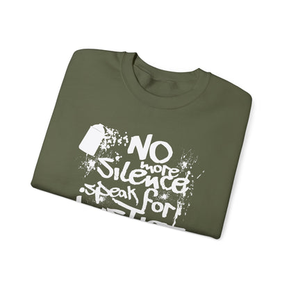 No more Silence, Speak for Injustice, Speak for Palestine - Monochrome Graffiti Sweatshirt