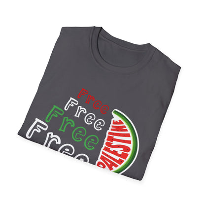 Free Palestine - Asymmetrical Typography T-Shirt