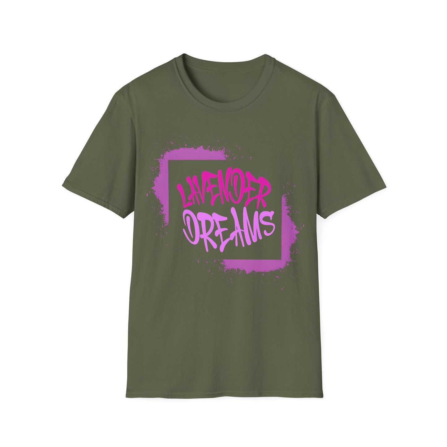 Lavender Dreams T-Shirt - Bold Graffiti Pink Typography Design