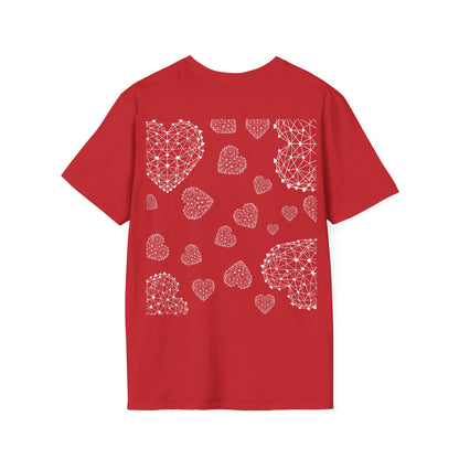 Geometric Wireframe Heart T-Shirt