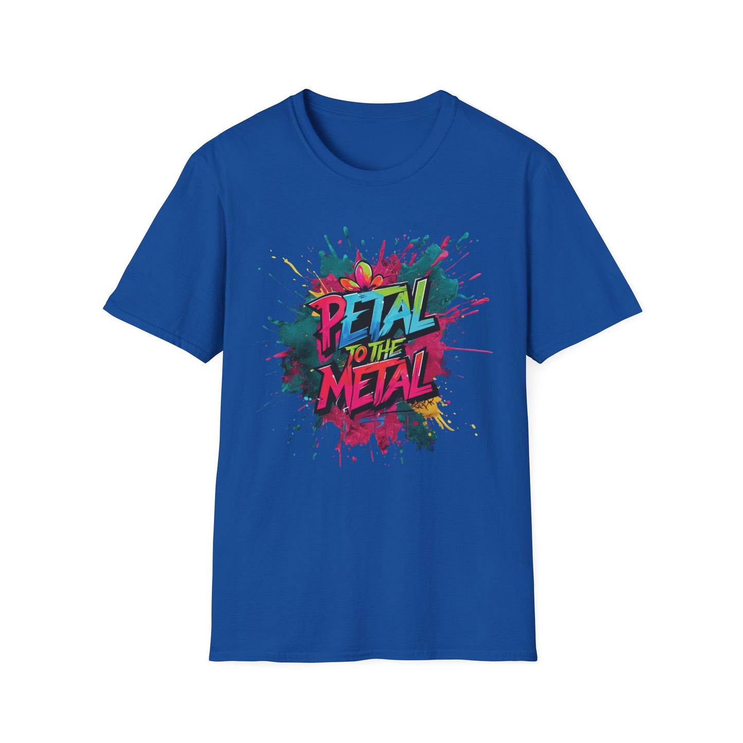 Petal To The Metal  – Playful Vibrant Graffiti Typography T-Shirt