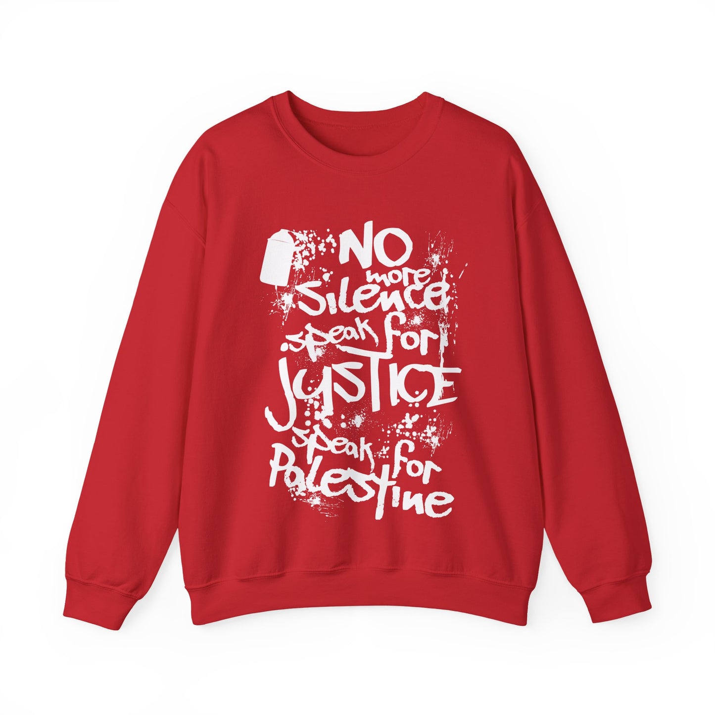 No more Silence, Speak for Injustice, Speak for Palestine - Monochrome Graffiti Sweatshirt