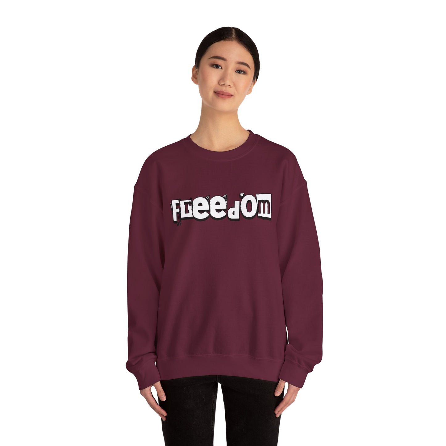 Free Palestine Free The World - Monochrome Graffiti Sweatshirt