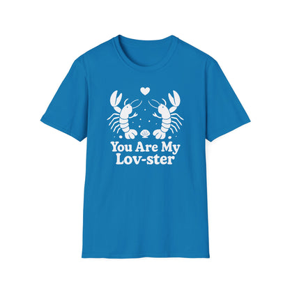 You Are My Lov-ster T-Shirt - White Cartoon of a Couple Lobsters Design