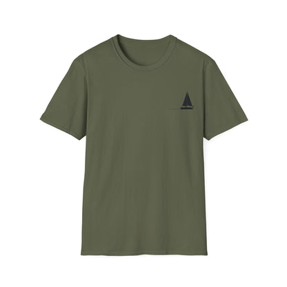 And The Journey Continues -  Minimalist Silhouette Sailboat T-Shirt