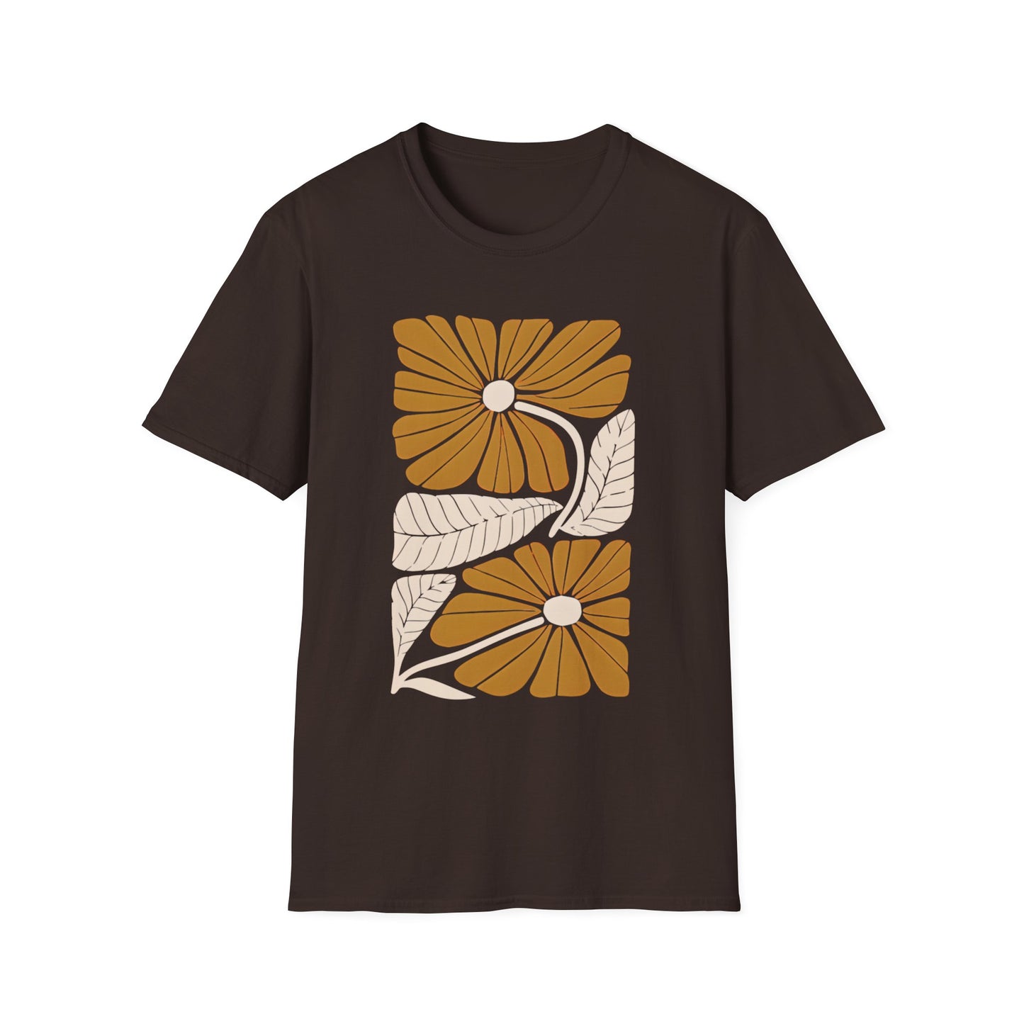 Vintage Boho Flowers Minimalistic T-Shirt