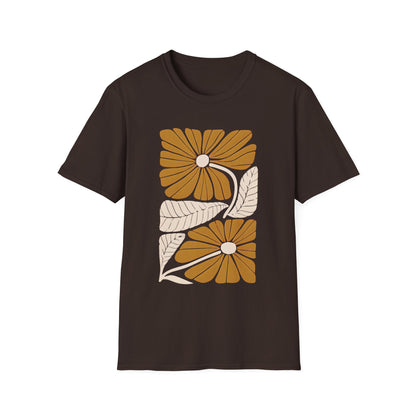 Vintage Boho Flowers Minimalistic T-Shirt