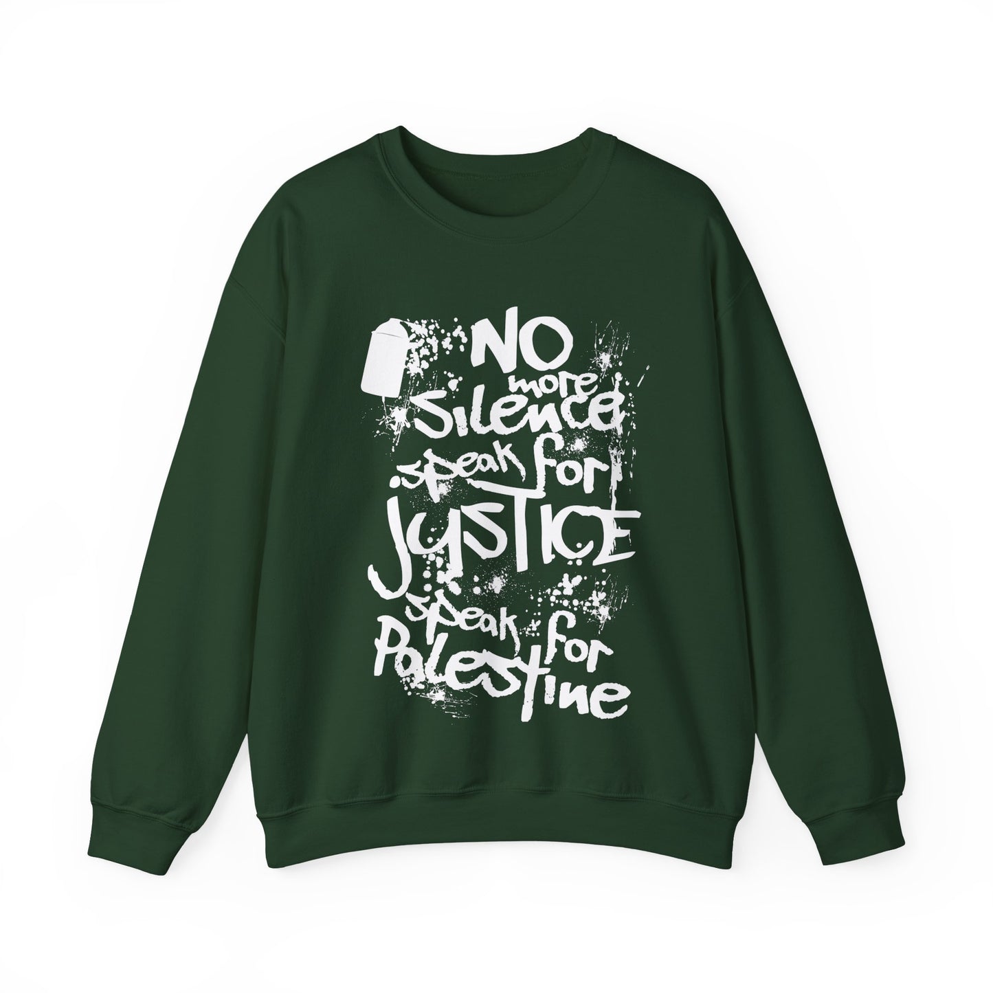 No more Silence, Speak for Injustice, Speak for Palestine - Monochrome Graffiti Sweatshirt
