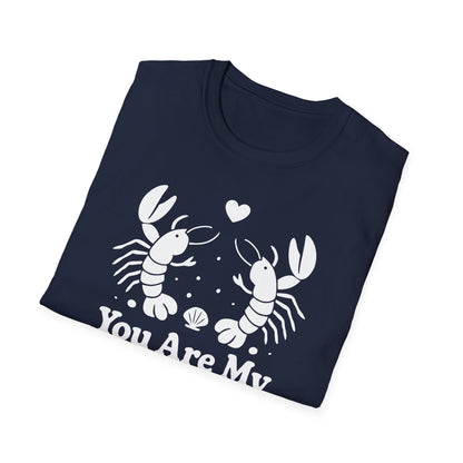You Are My Lov-ster T-Shirt - White Cartoon of a Couple Lobsters Design