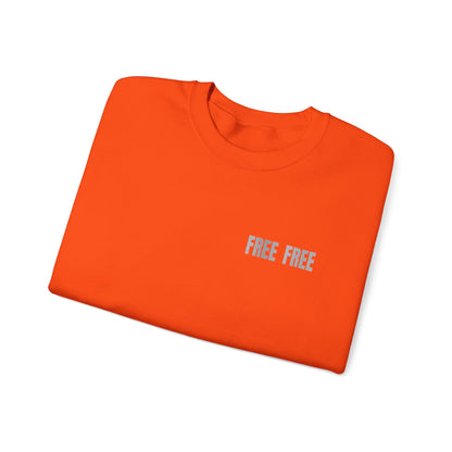 Free Free Free Palestine - Monochrome Metallic-like Style Typography  Front and Back Design Sweatshirt