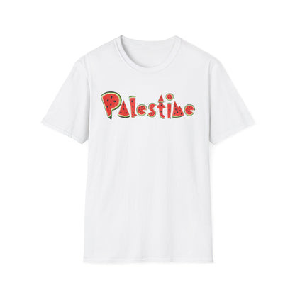 Palestine - Watermelon Pattern Typography T-Shirt