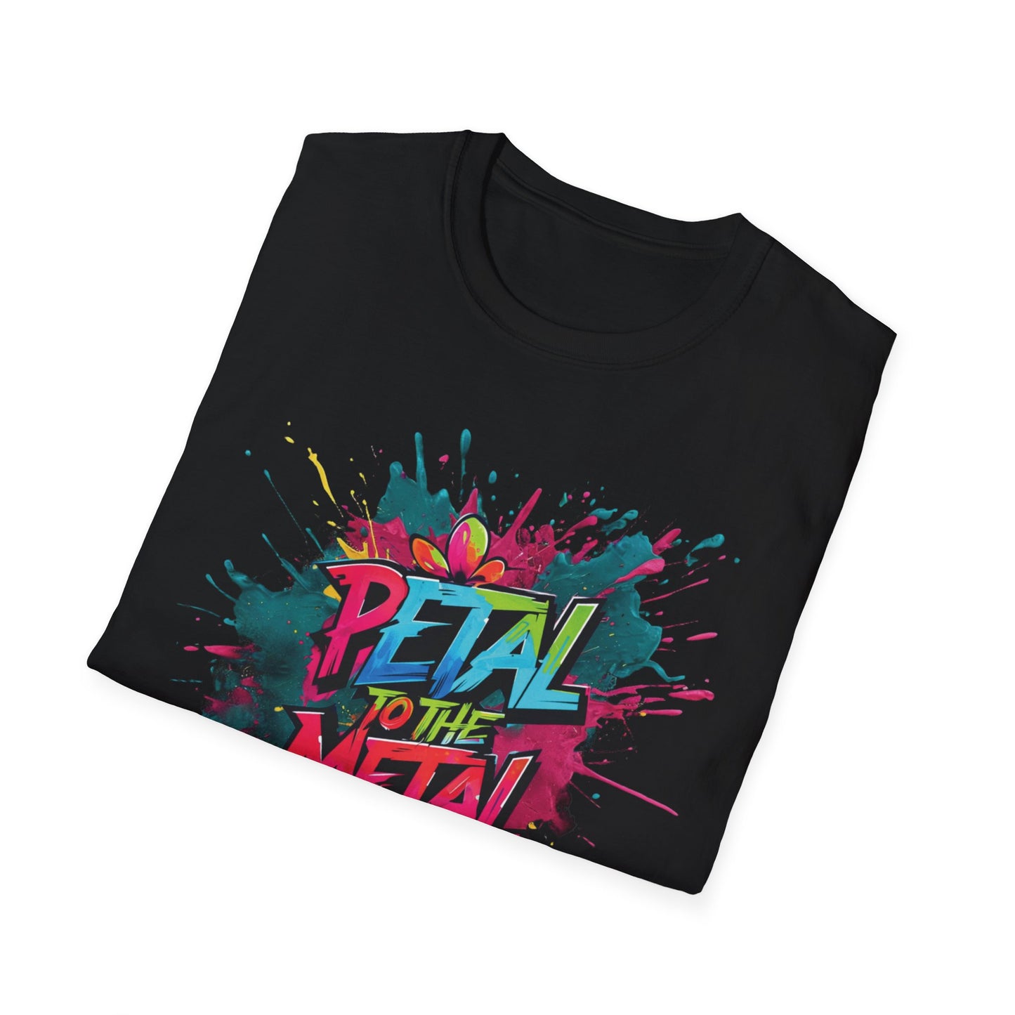 Petal To The Metal  – Playful Vibrant Graffiti Typography T-Shirt